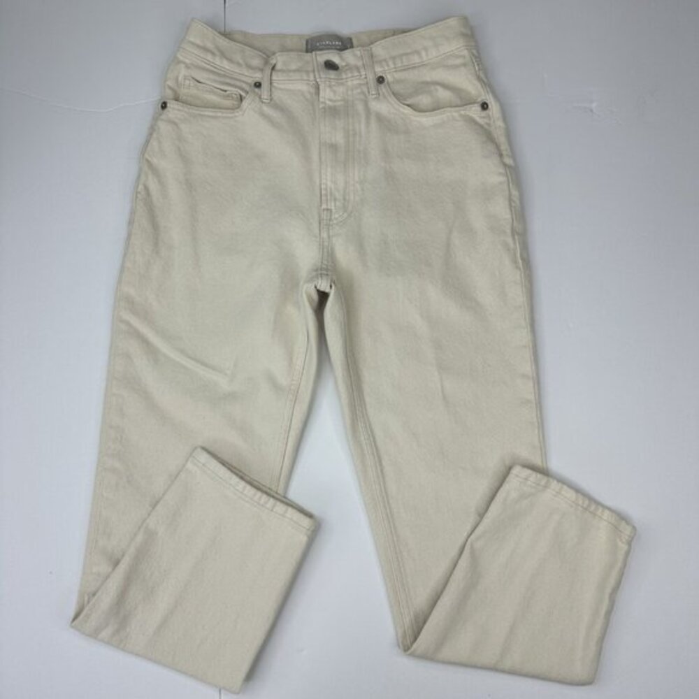 Everlane‎ The Original Cheeky Jean ECRU Straight Leg Organic Cotton W27-28/L25.5